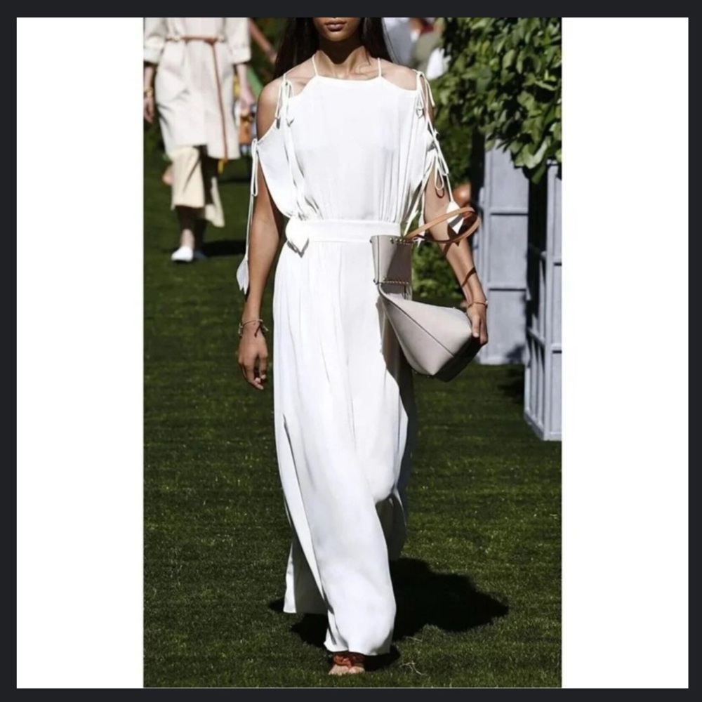 Tory Burch Evalene Ivory White White Maxi Dress